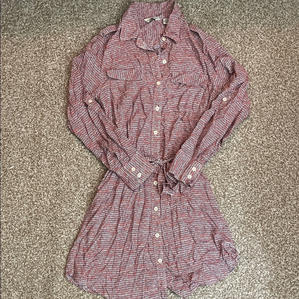Anthropologie 11 - 1 - Tylho Striped Button-Up Dress
